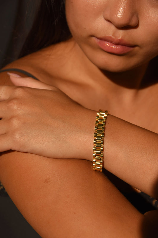 Brooklyn 18k Gold Plated Watch Band Bracelet