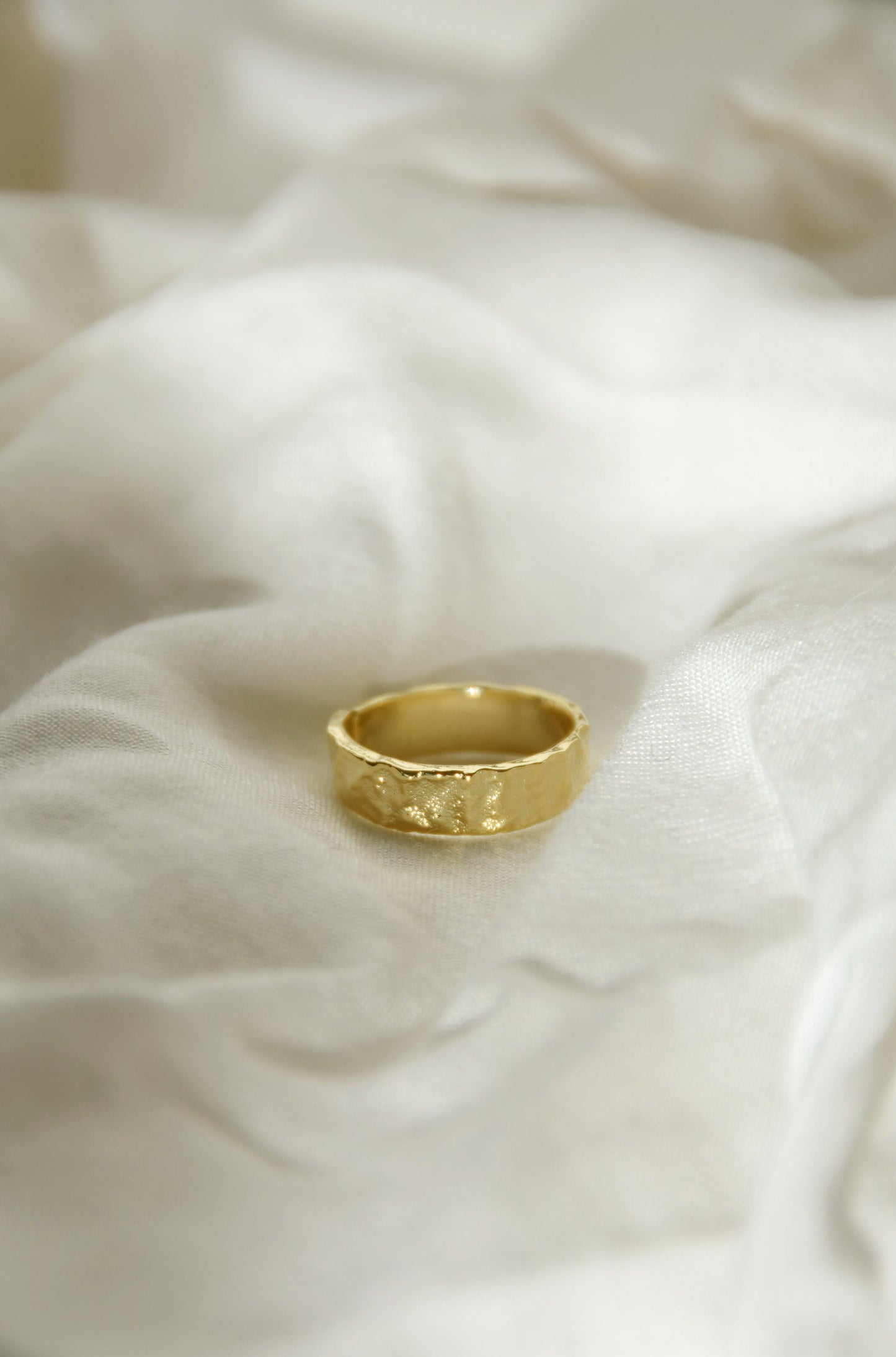 Hammered 18k Gold Plated Ring